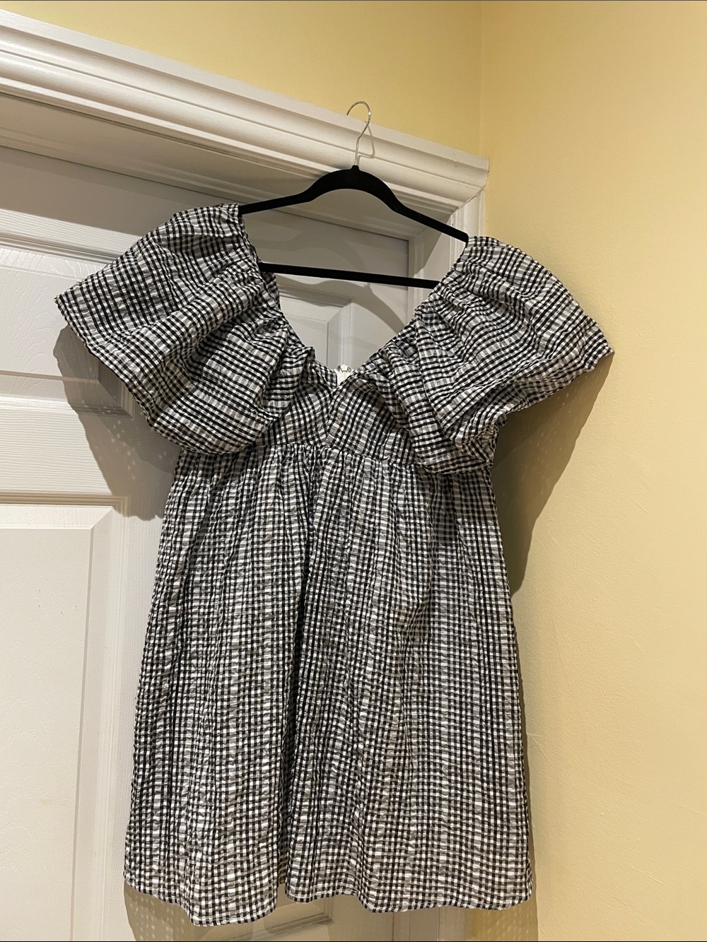 Moon River Eurosummer Cottagecore Coquette Gingham  Mini Dress